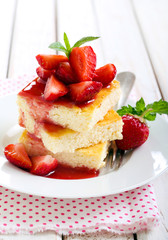 Slices of cheesecake