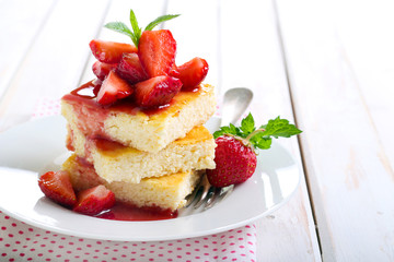 Slices of cheesecake