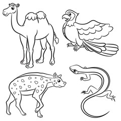 Cute animals collection. Vector illustration.
