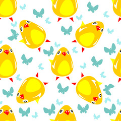 chicken seamless pattern