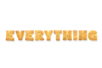 The Letter Word EVERYTHING. Alphabet  Cookie Cracker