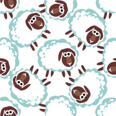sheep seamless pattern