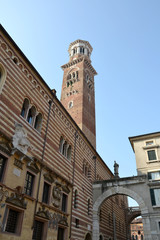 Fototapeta na wymiar Verona, the beautiful historic center of the Veneto - Italy