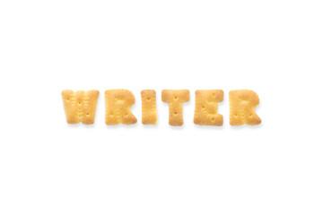 The Letter Word WRITER Alphabet Biscuit Cracker