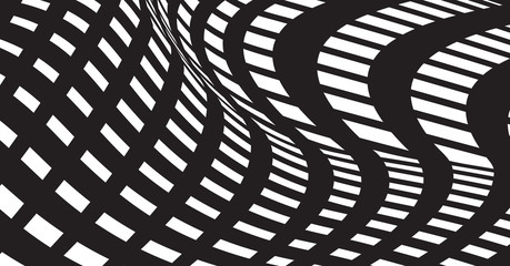 pattern black white optical design background vector