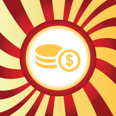 Obraz premium Dollar rouleau abstract icon