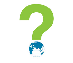 Word Eco globe illustration vector.