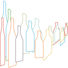 Background with bottles