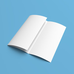 Leaflet blank tri-fold white paper brochure