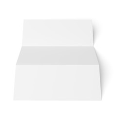 Leaflet blank tri-fold white paper brochure