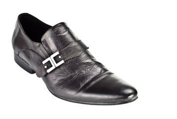 black male shoe with buckle