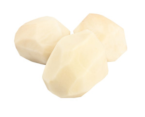 peeled potatoes