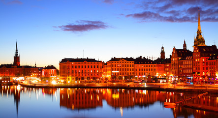 Fototapeta na wymiar Silhouette of Stockholm
