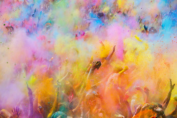 Festival de los colores Holi - obrazy, fototapety, plakaty
