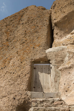 door to a troglodyte home in Kendovan, Iran