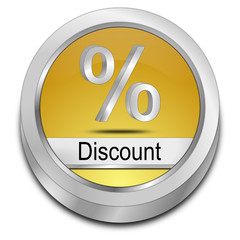 Discount button with percent symbol
