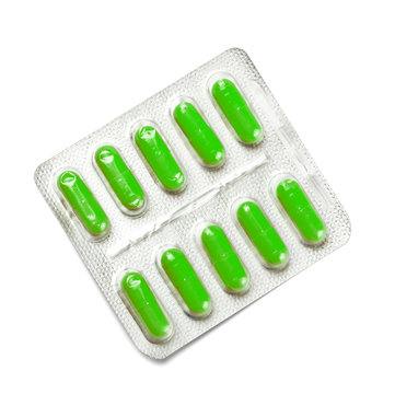 package of green capsules