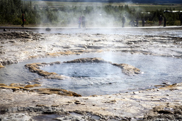 Geyser, Haukadalur, golden circle near Reykjavik in Iceland
