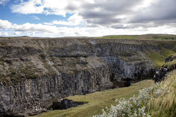Almannagja plate, Thingvellir National Park, near Reykjavik in Iceland