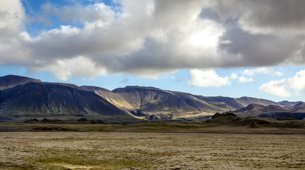 Majestic landscape near Reykjavik in Iceland.
