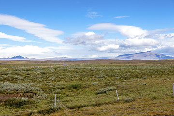 Majestic landscape near Reykjavik in Iceland.
