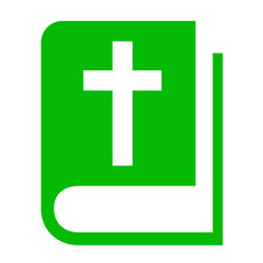 Obraz premium Icono libro cristianismo verde