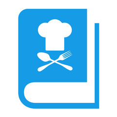 Icono libro de cocina azul