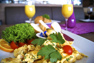 Leckeres Frühstück mit Rührei
