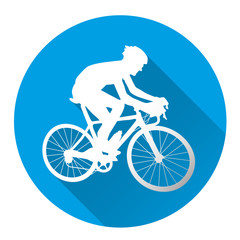 Obraz premium Racing cyclist icon