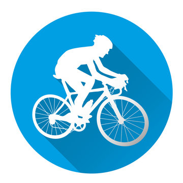 Racing cyclist icon