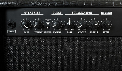 guitar amplifier control panel