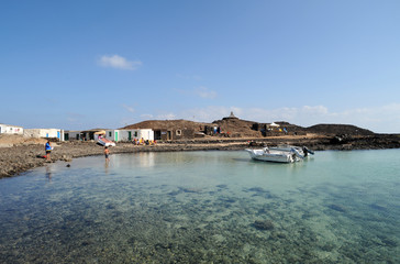 El Puertito sur l'îlot de Lobos à Fuerteventura