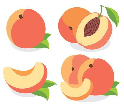 Vector peaches