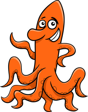 sea octopus cartoon illustration