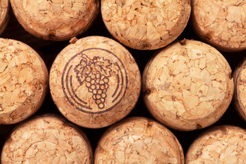 Champagne wine corks texture
