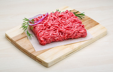 Raw beef minced meat