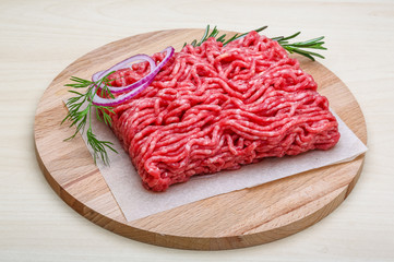 Raw beef minced meat