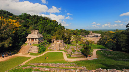 Mayan ruins in Palenque, Chiapas, Mexico - obrazy, fototapety, plakaty