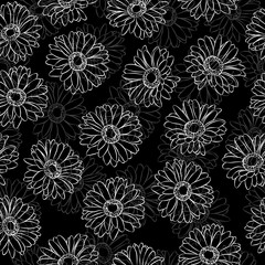 Vintage floral print seamless background.