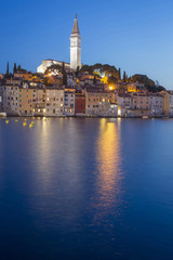 Sunset in Rovinj on Adriatic coast