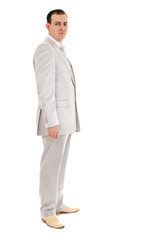 man in wedding suit