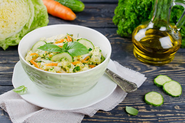 Cabbage salad with cucumber