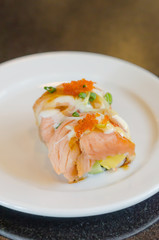 Salmon roll sushi