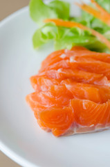 Salmon sashimi