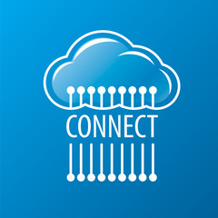 vector logo to connect to the cloud network