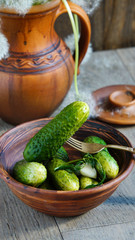 pickled salted cucumbers