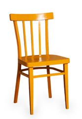 Yellow wooden chair