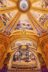 Fototapeta na wymiar God Fresco Monk Dome San Francisco el Grande Basilica Madrid