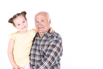 Grandfather with his grand daughter 