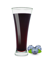 blueberry juice isolated